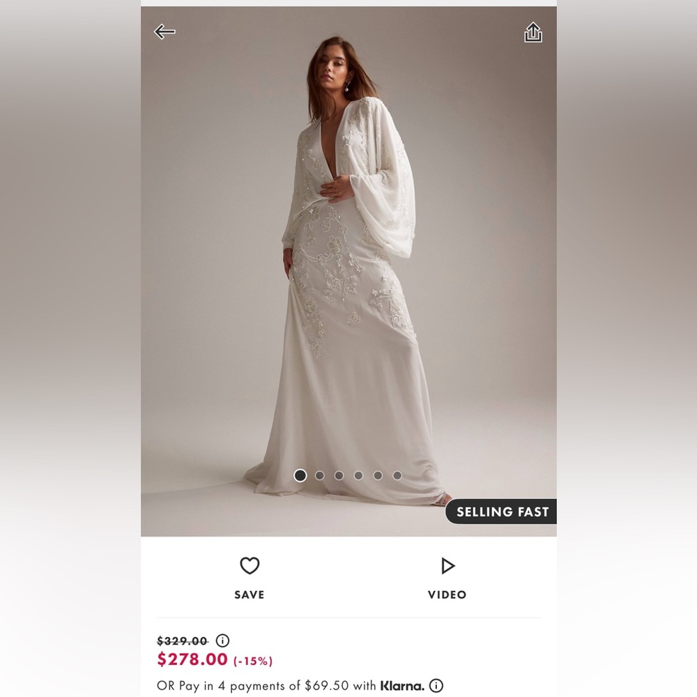 Asos white bridal dress